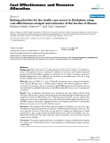 Báo cáo y học: "Setting priorities for the health care sector in Zimbabwe using cost-effectiveness analysis and estimates of the burden of disease"