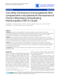 Báo cáo y học: " Cost-utility of Intravenous Immunoglobulin (IVIG) compared with corticosteroids for the treatment of Chronic Inflammatory Demyelinating Polyneuropathy (CIDP) in Canada"