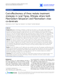 Báo cáo y học: "Cost-effectiveness of three malaria treatment strategies in rural Tigray, Ethiopia where both Plasmodium falciparum and Plasmodium vivax co-dominate"