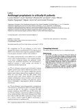 Báo cáo y học: "Antifungal prophylaxis in critically ill patient"