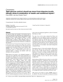 Báo cáo y học: " Tight glucose control: should we move from intensive insulin therapy alone to modulation of insulin and nutritional inputs"