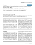 Báo cáo y học: "Quantification of lean and fat tissue repletion following critical illness: a case report"