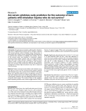 Báo cáo y học: "Are serum cytokines early predictors for the outcome of burn patients with inhalation injuries who do not survive"