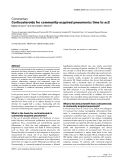 Báo cáo y học: "Corticosteroids for community-acquired pneumonia: time to act"