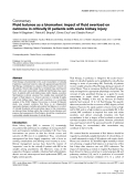 Báo cáo y học: "Fluid balance as a biomarker: impact of fluid overload on outcome in critically ill patients with acute kidney injury"