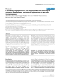 Báo cáo y học: "Circulating angiopoietin-1 and angiopoietin-2 in critically ill patients: development and clinical application of two new immunoassays"