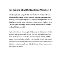 Sao lưu dữ liệu tự động trong Windows 8