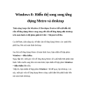 Windows 8: Hiển thị song song ứng dụng Metro và desktop