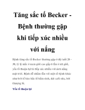 Tăng sắc tố Becker