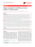 Báo cáo y học: "Hepatic expression of multidrug resistance protein 2 in biliary atresia"