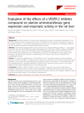 Báo cáo y học: "Evaluation of the effects of a VEGFR-2 inhibitor compound on alanine aminotransferase gene expression and enzymatic activity in the rat liver"