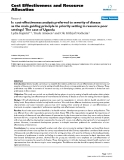 Báo cáo y học: "Is cost-effectiveness analysis preferred to severity of disease as the main guiding principle in priority setting in resource poor settings"