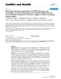 Báo cáo y học: "Association between expatriation and HIV awareness and knowledge among injecting drug users in Kabul, Afghanistan: A cross-sectional comparison of former refugees to those remaining during conflict"