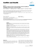 Báo cáo y học: "Malaria control in Timor-Leste during a period of political instability: what lessons can be learned"