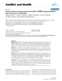 Báo cáo y học: Sexual violence in the protracted conflict of DRC programming for rape survivors in South Kivu