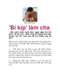 'Bí kíp' làm cha