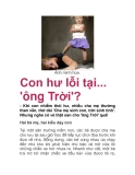  Con hư lỗi tại... 'ông Trời'?