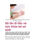 Số lần đi tiểu và sức khỏe bé sơ sinh