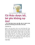  Có thảo dược bổ, bé yêu không sợ ốm!