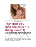  Thời gian biểu mẫu cho bé từ 1-2 tháng tuổi (P.1)