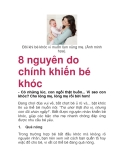 8 nguyên do chính khiến bé khóc