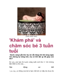  'Khám phá' và chăm sóc bé 3 tuần tuổi