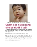 Chăm sóc răng cho bé từ khi còn nhỏ