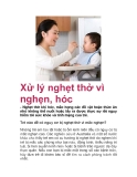 Xử lý nghẹt thở vì nghẹn, hóc, nghẹt thở khi hóc, mắc họng các đồ vật