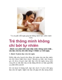 Trẻ thông minh không chỉ bởi tự nhiên