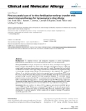 Báo cáo y học: "First successful case of in vitro fertilization-embryo transfer with venom immunotherapy for hymenoptera sting allergy"