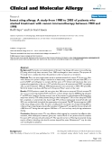 Báo cáo y học: "Insect sting allergy. A study from 1980 to 2003 of patients who started treatment with venom immunotherapy between 1980 and 1998"