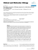 Báo cáo y học: "Secondary prevention of allergic symptoms in a dairy farmer by use of a milking robot"