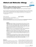 Báo cáo y học: "Aluminum sulfate significantly reduces the skin test response to common allergens in sensitized patients"