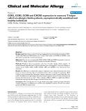 Báo cáo y học: "CCR3, CCR5, CCR8 and CXCR3 expression in memory T helper cells from allergic rhinitis patients, asymptomatically sensitized and healthy individual"