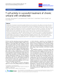 Báo cáo y học: " T cell activity in successful treatment of chronic urticaria with omalizumab"