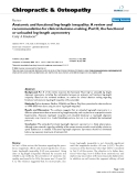 Báo cáo y học: "Anatomic and functional leg-length inequality: A review and recommendation for clinical decision-making. Part II, the functional or unloaded leg-length asymmetr"