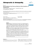 Báo cáo y học: "Intra-professional and inter-professional referral patterns of chiropractors"