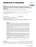 Báo cáo y học: "Effectiveness of an evidence-based chiropractic continuing education workshop on participant knowledge of evidence-based health care"