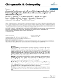 Báo cáo y học: "Amount of health care and self-care following a randomized clinical trial comparing flexion-distraction with exercise program for chronic low back pain"