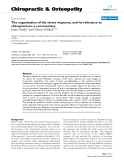 Báo cáo y học: "The organisation of the stress response, and its relevance to chiropractors: a commentary"