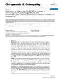 Báo cáo y học: "Assessment of balance and risk for falls in a sample of community-dwelling adults aged 65 and older"