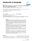 Báo cáo y học: " Effects of body position on autonomic regulation of cardiovascular function in young, healthy adults"