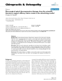 Báo cáo y học: " Non-surgical spinal decompression therapy: does the scientific literature support efficacy claims made in the advertising media"