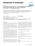 Báo cáo y học: "Through the rear view mirror: a content evaluation of the journal of Chiropractic & Osteopathy for the years 2005–2008"