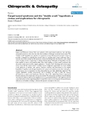 Báo cáo y học: "Carpal tunnel syndrome and the "double crush" hypothesis: a review and implications for chiropractic"