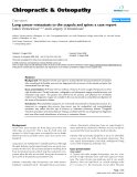 Báo cáo y học: "Lung cancer metastasis to the scapula and spine: a case report"