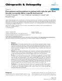 Báo cáo y học: "Pain patterns and descriptions in patients with radicular pain: Does the pain necessarily follow a specific dermatome"