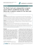 Báo cáo y học: "The Nordic back pain subpopulation program: course patterns established through weekly follow-ups in patients treated for low back pain"