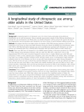 Báo cáo y học: "A longitudinal study of chiropractic use among older adults in the United States"