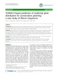 Báo cáo y học: "TCMGIS-II based prediction of medicinal plant distribution for conservation planning: a case study of Rheum tanguticum"